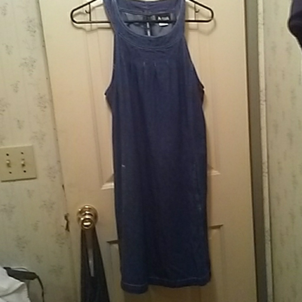 Mid-length denim dress